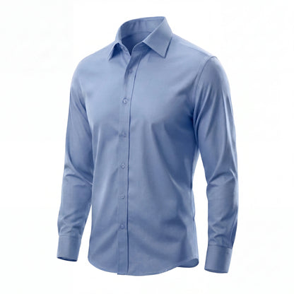 Halvern Glatt light-blue wrinkle-free shirt product view