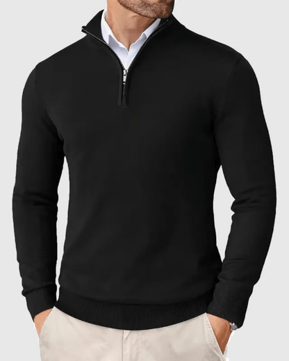 Pullover mit Zip-Kragen