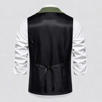 Lancaster waistcoat in Olive Green, fabric and chain detail